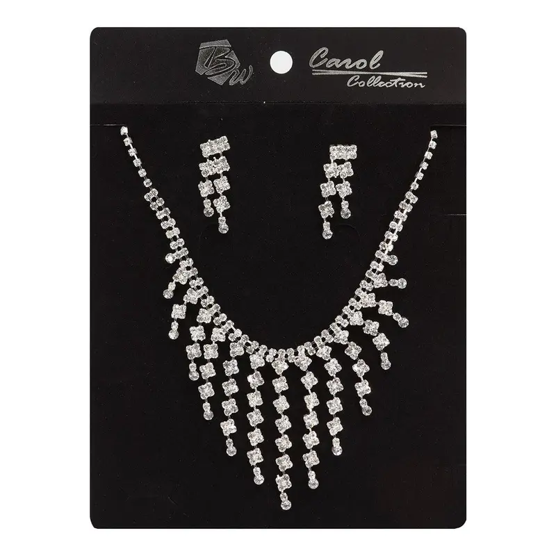 Necklace & Earring Set #258 Silver