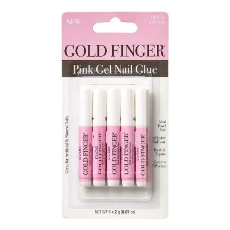 Gold Finger Pink Gel Nail Glue - 5 pcs [GGL04]