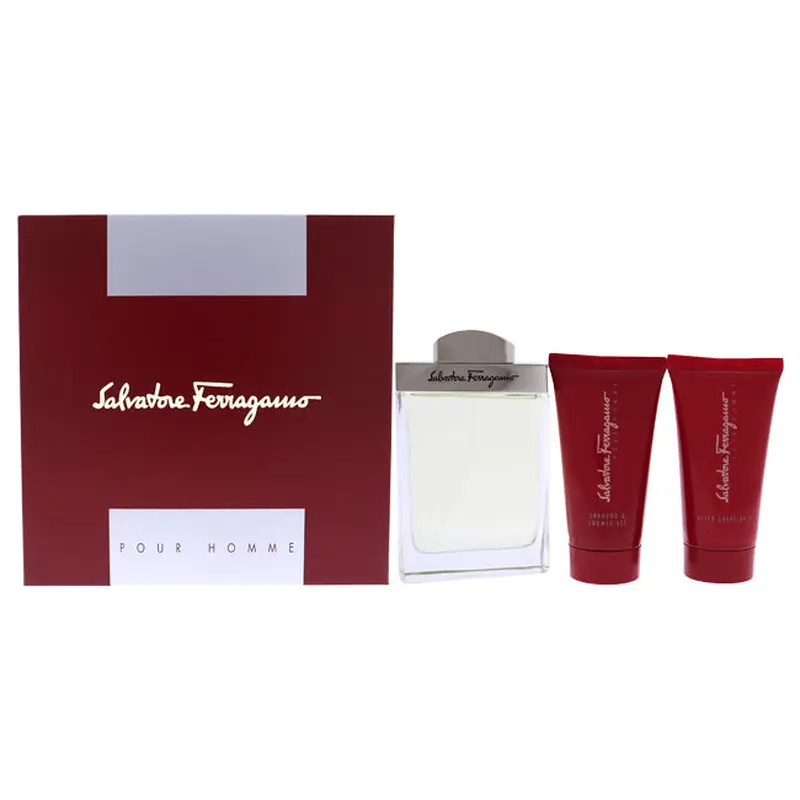 Salvatore Ferragamo Salvatore Ferragamo by Salvatore Ferragamo for Men - 3 Pc Gift Set 3.4oz EDT Spray, 2.5oz After Shave Balm, 2.5oz Shampoo And Shower Gel