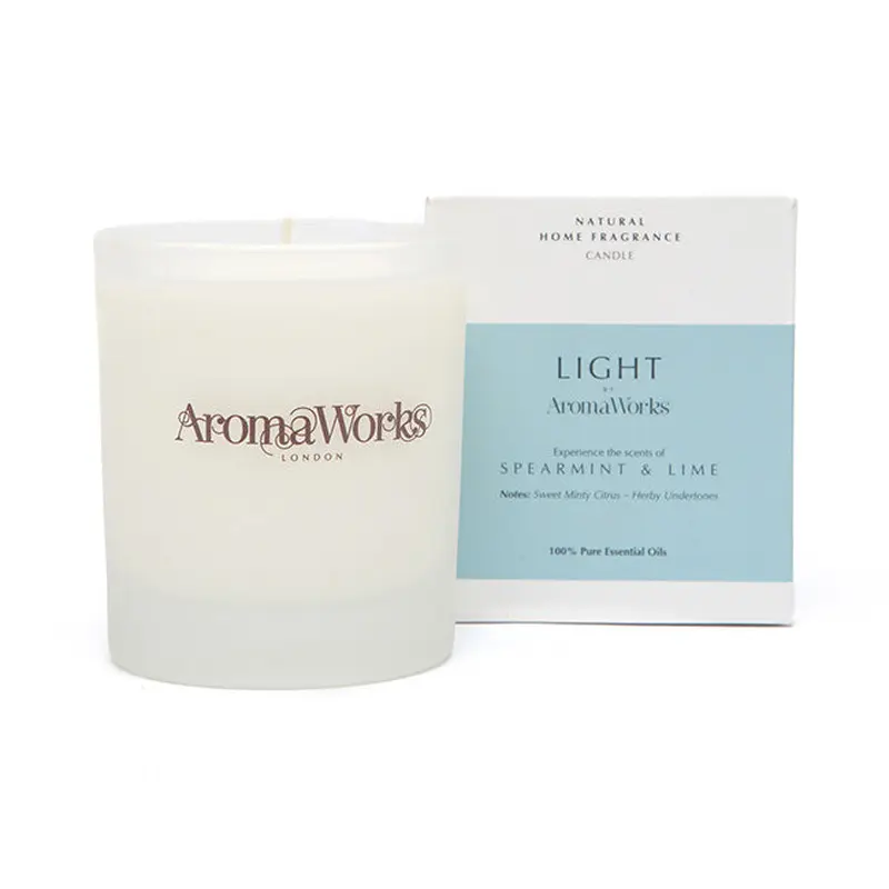 Aromaworks Light Candle - Spearmint and Lime by Aromaworks for Unisex - 7.76 oz Candle