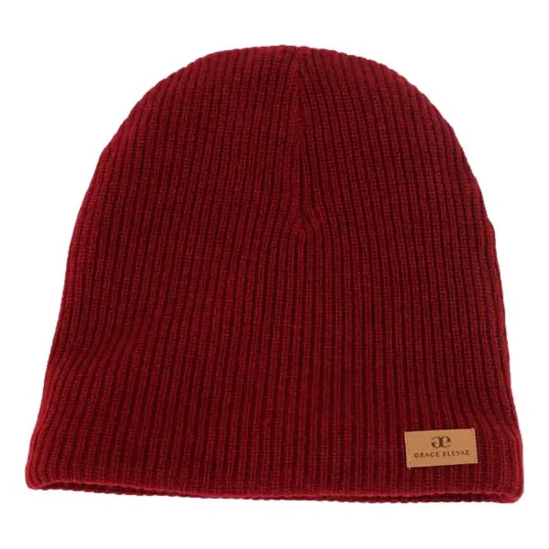 Grace Eleyae Warm Slap | Satin-Lined Cap - Wine Red