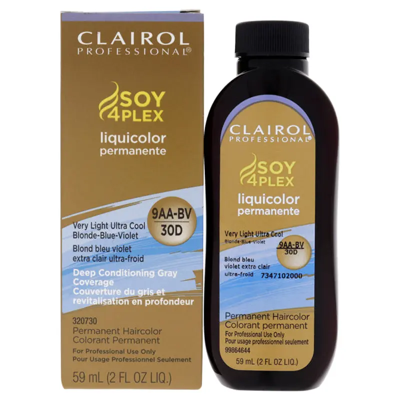 Clairol Professional Liquicolor Permanente Hair Color 30D - Very Light Ultra Cool - Blonde-Blue-Violet by Clairol for Unisex - 2 oz Hair Color