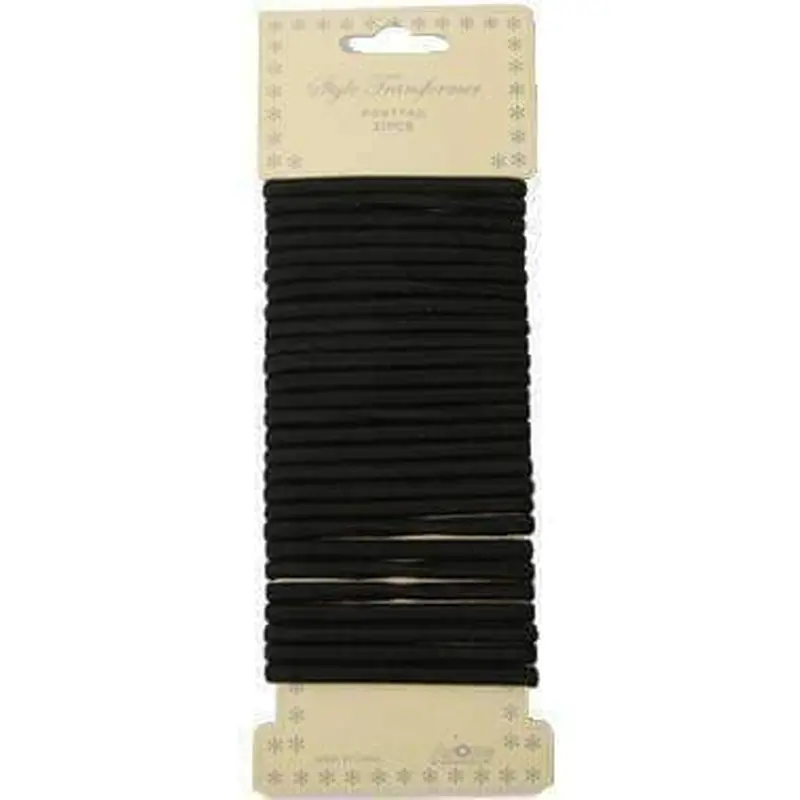 27pcs Ponytail Holders Black