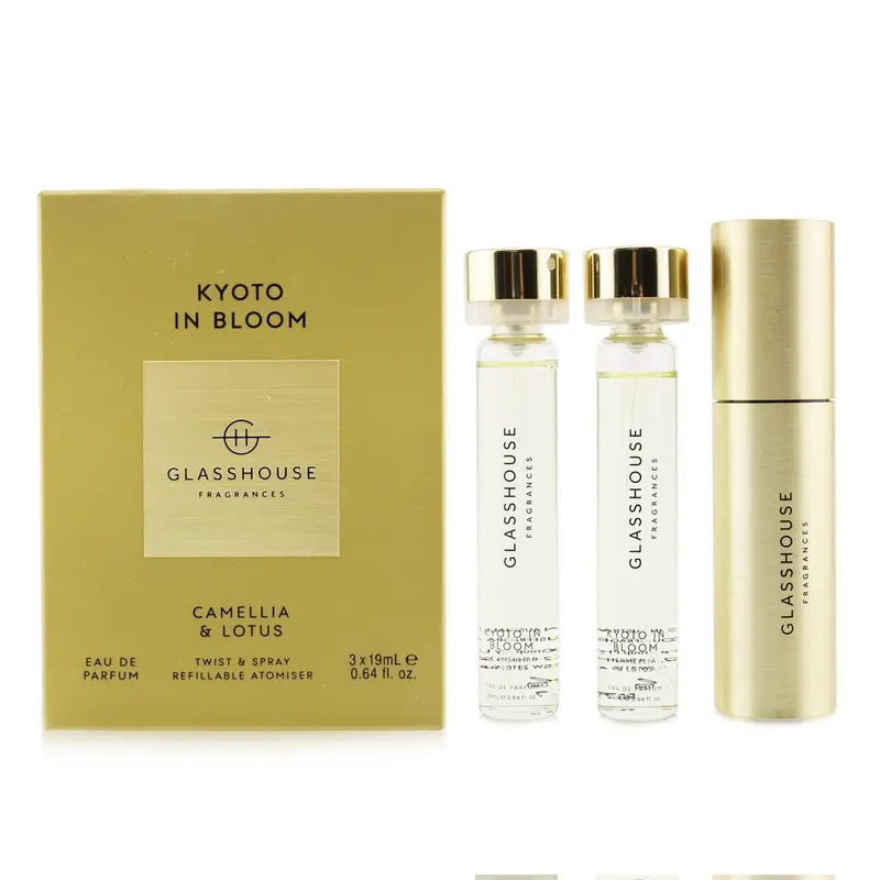 Glasshouse Kyoto In Bloom (Camellia & Lotus) Eau De Parfum Twist & Spray  3x19ml/0.64oz