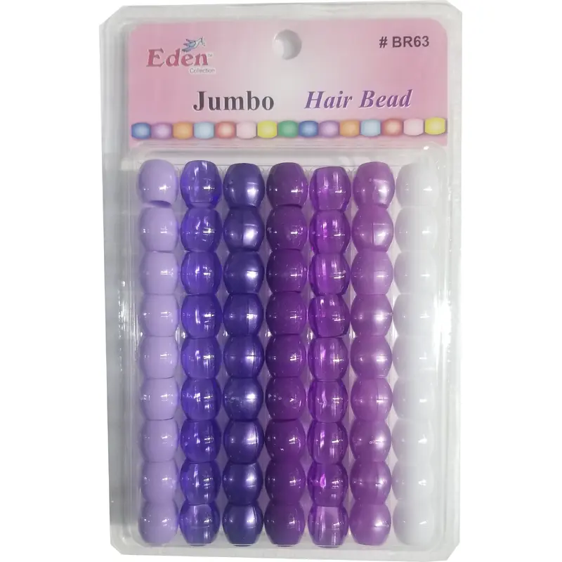 Eden Jumbo Hair Beads - Purple Tone #BR63PUR6