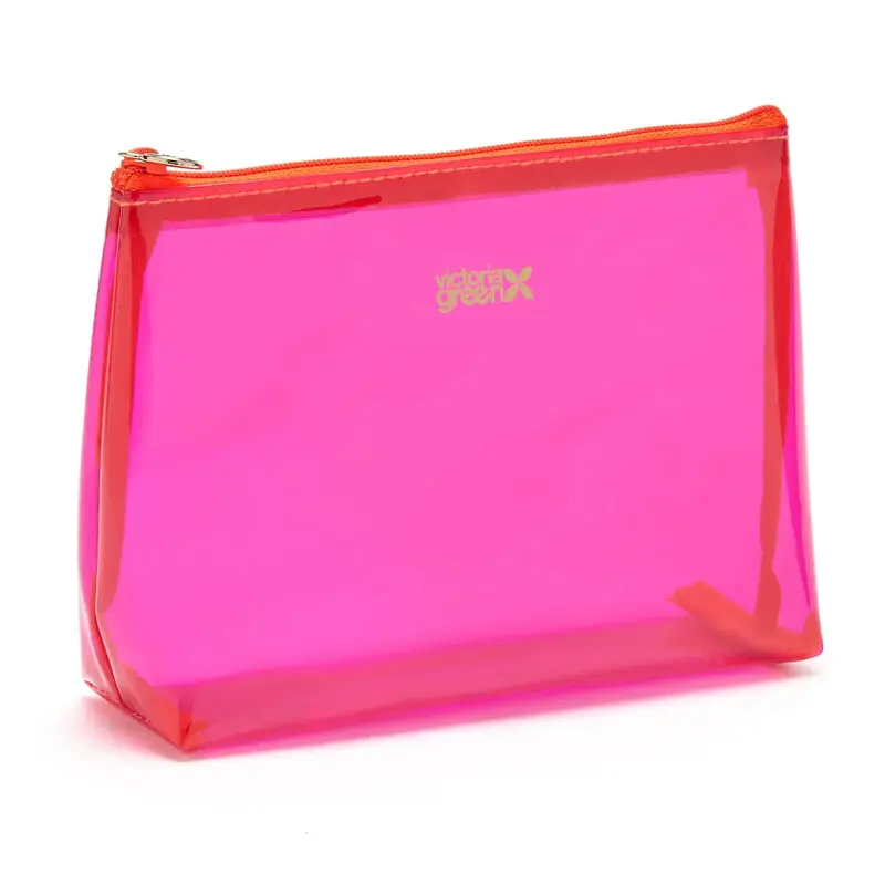 Victoria Green 'Mia' Makeup Bag in Clear Pink