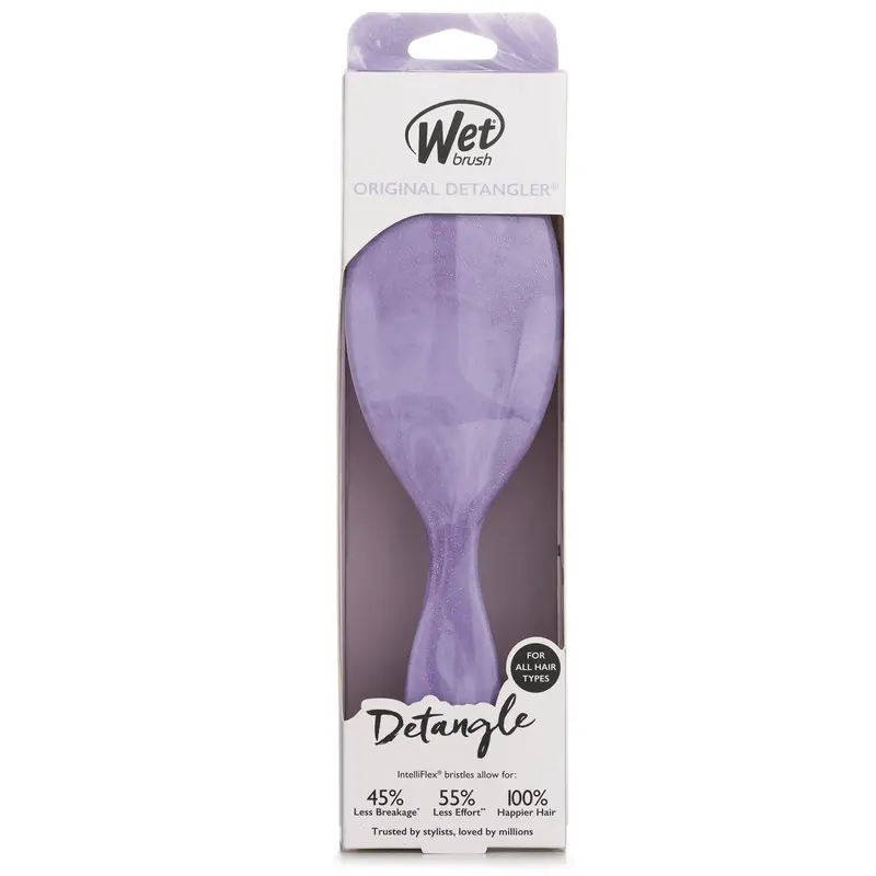 Wet Brush Original Detangler Glitter Waves Purple Hair Brush  1pc