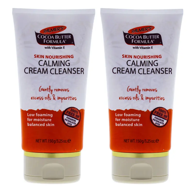 Palmers Cocoa Butter Calming Cream Cleanser - Pack of 2 by Palmers for Unisex - 5.25 oz Cleanser