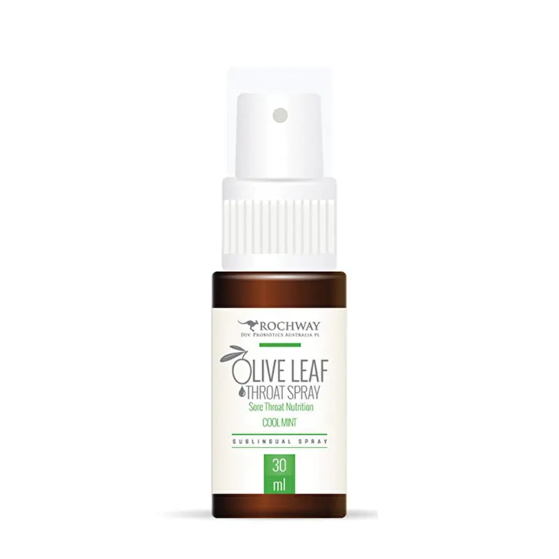 Rochway Bio-Fermented Olive Leaf Throat Spray Cool Mint 30ml