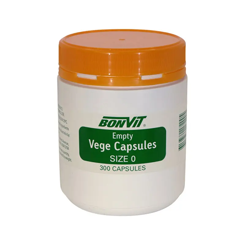 Bonvit Empty Vege Capsules Size '0' 300c