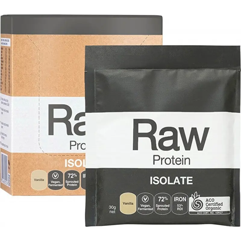 Amazonia Raw Protein Isolate Vanilla Sachet 30g x 12 Pack