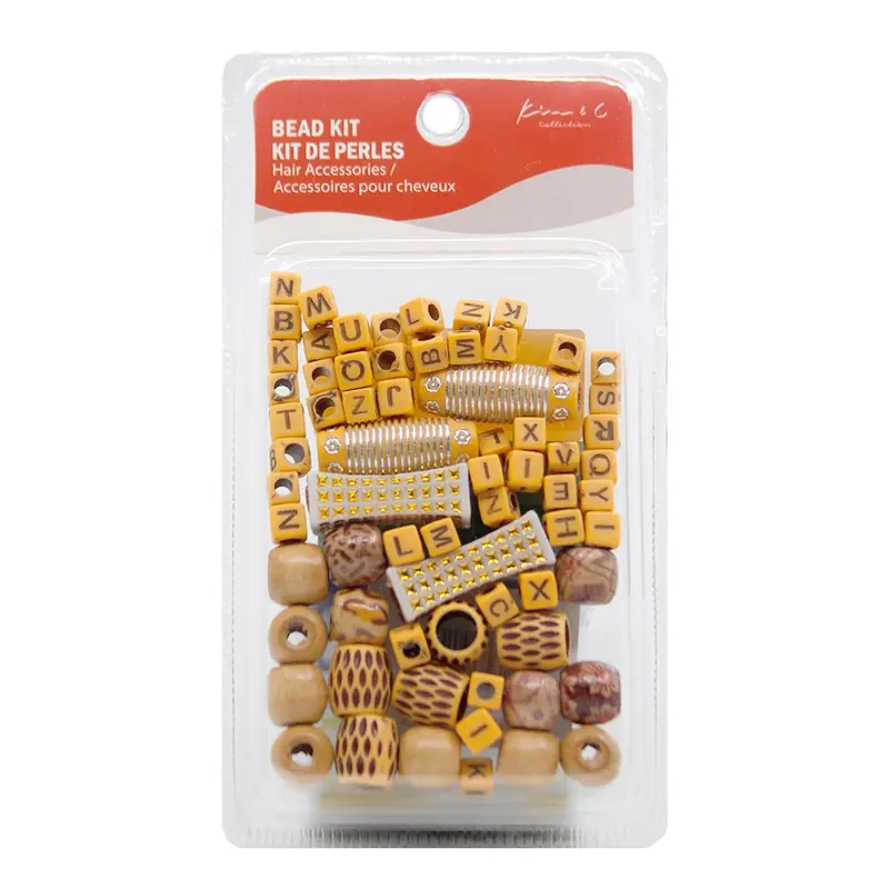 Wooden Hair Beads - Alpha #91997