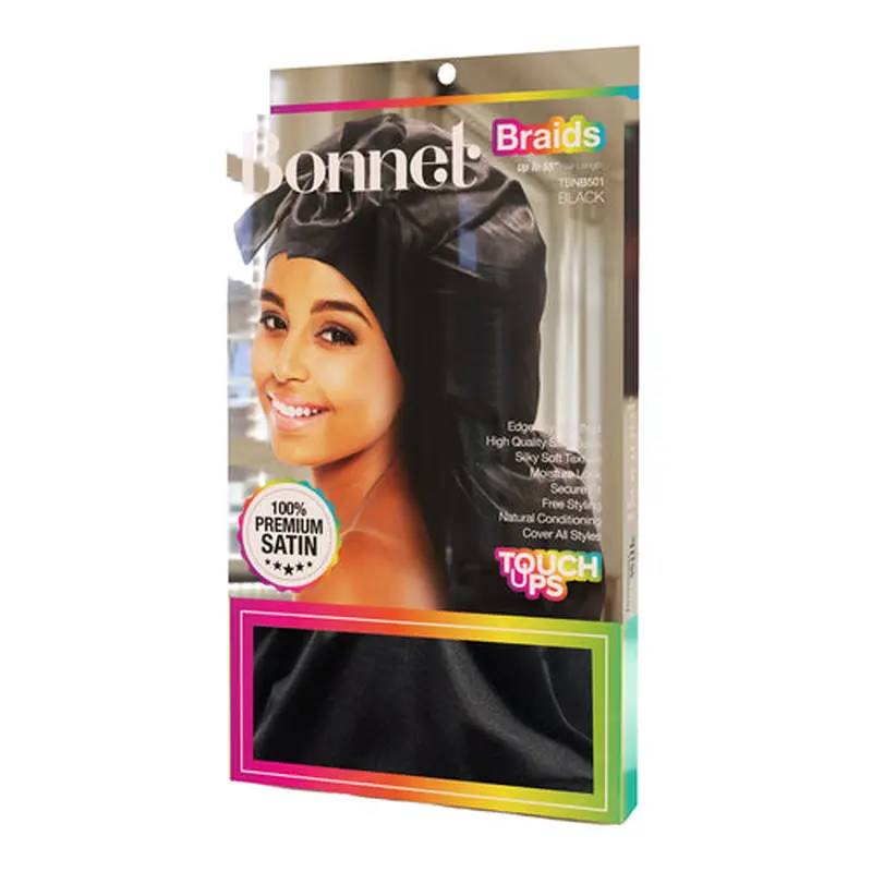 Touch Down Braids Bonnet - Black