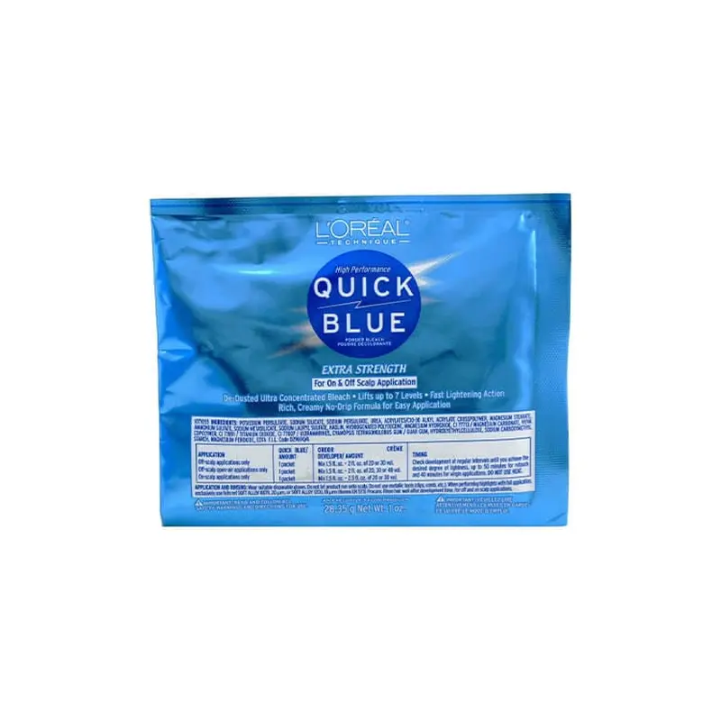 LOreal Technique Quick Blue Extra Strength Powder Bleach Packet 1 oz