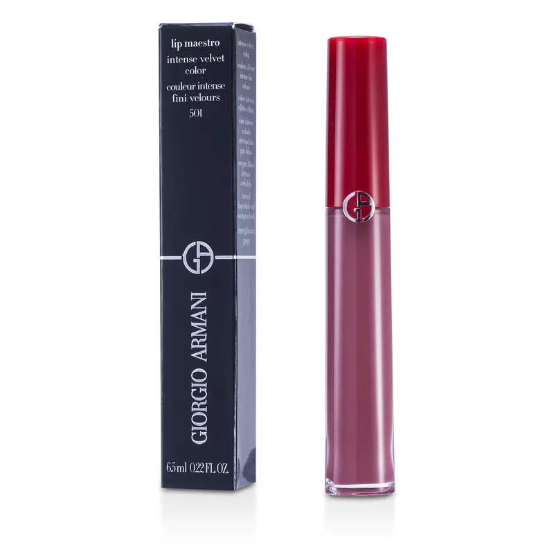 Giorgio Armani Lip Maestro Intense Velvet Color (Liquid Lipstick) - # 501 (Casual Pink)  6.5ml/0.22oz