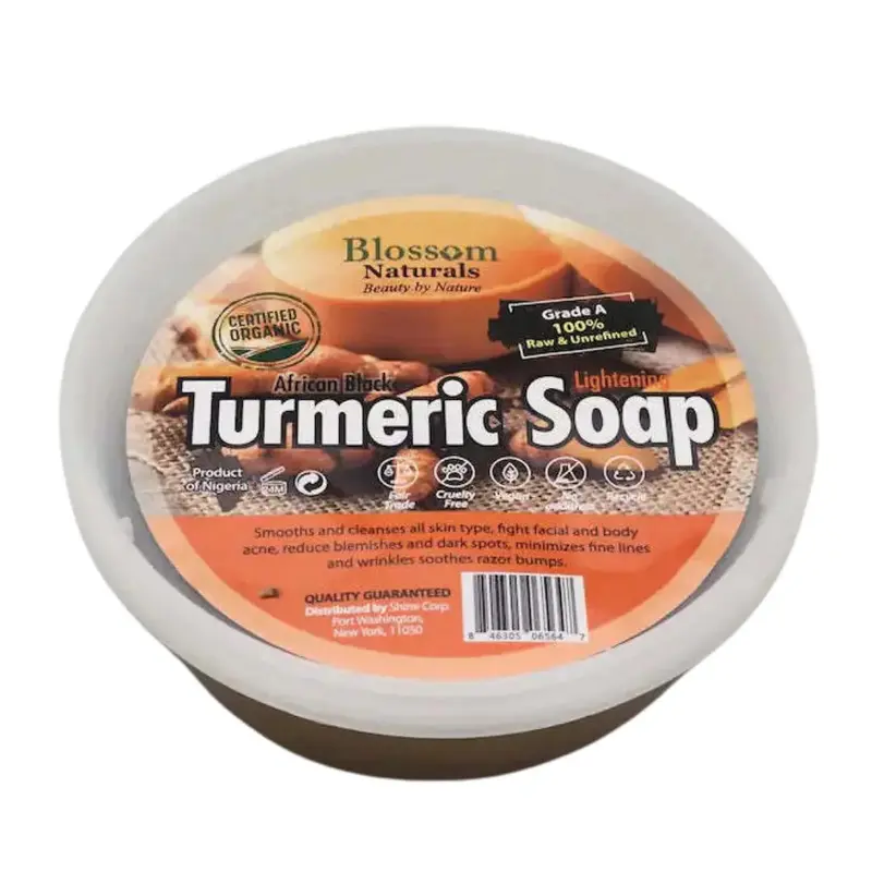 Blossom Naturals Organic 100% All-Natural African Black Turmeric Soap - 8 oz
