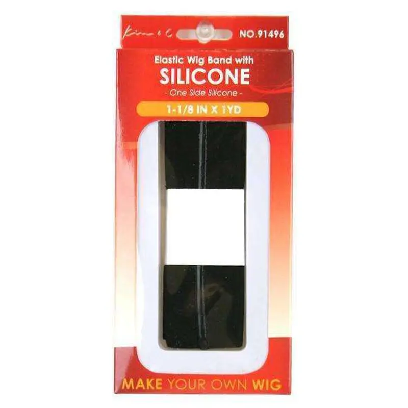 1 1/8" x 1yard Single Side Elastic Wig Band w/ Silicone