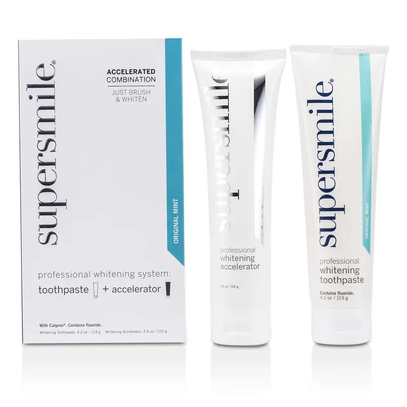 Supersmile Professional Whitening System: Toothpaste 119g/4.2oz + Accelerator 102g/3.6oz  2pcs