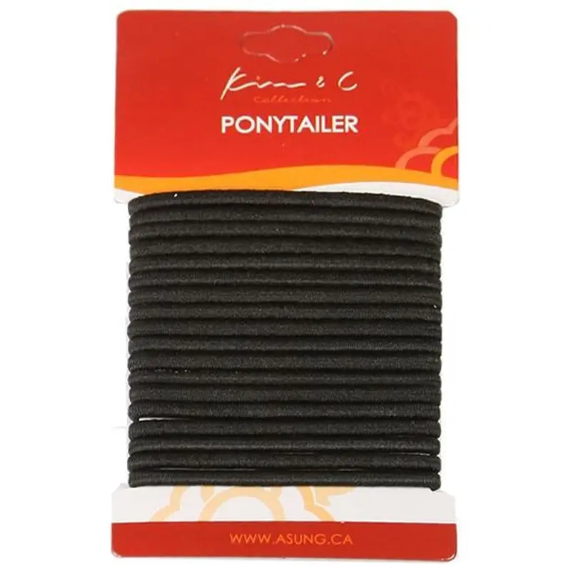 18pcs Ponytail Holder - Black