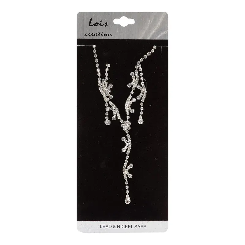 Necklace & Earring Set #278 Silver