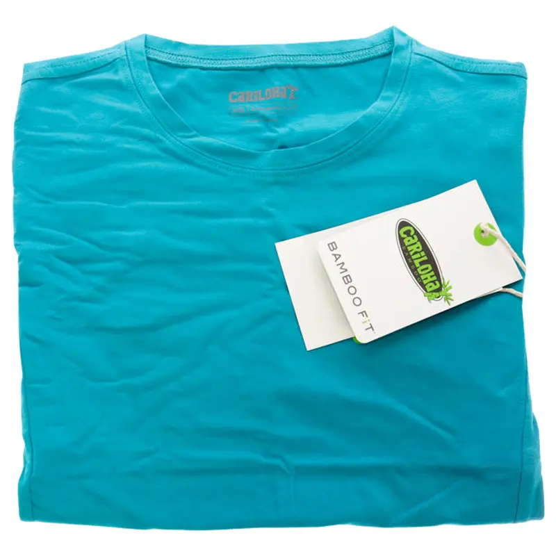 Cariloha Bamboo Athletic Crew T-Shirt - Teal by Cariloha for Women - 1 Pc T-Shirt (XS)