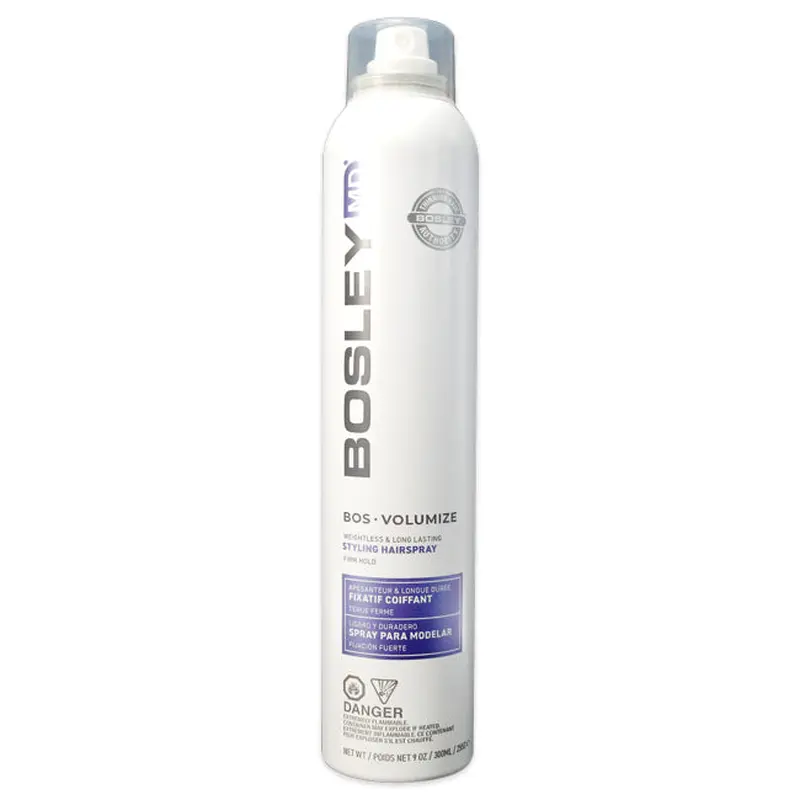 Bosley Volumize Styling Hairspray by Bosley for Unisex - 9 oz Hair Spray