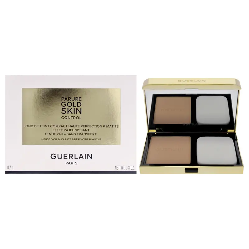 Guerlain Parure Gold Skin Control Matte Compact Foundation - 1N Very Light Skin with Neutral Beige Undertones by Guerlain for Women - 0.3 oz Foundation
