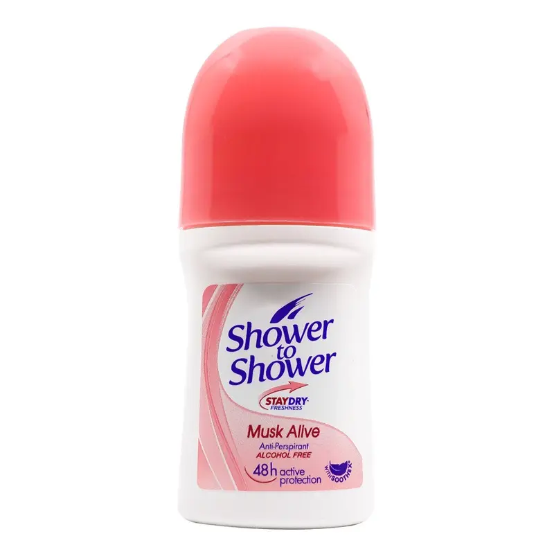 Shower To Shower Women's Roll On Deodorant - Musk Alive