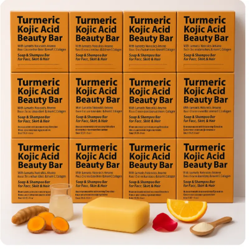 12 PACK BY NATURES TURMERIC KOJIC ACID BEAUTY BAR