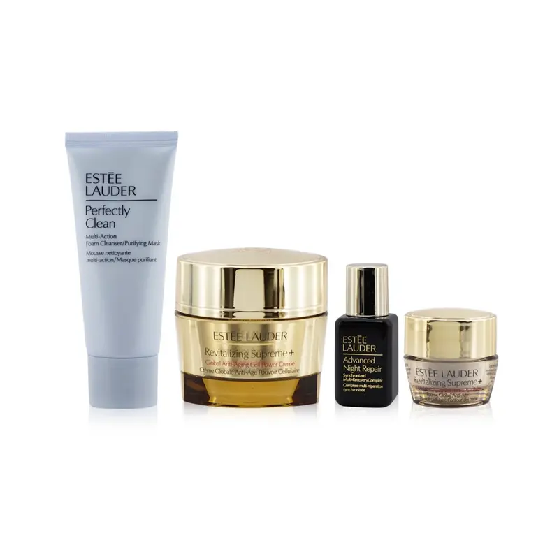 Estee Lauder Firm+Glow Collection: Revitalizing Supreme+ Creme+ ANR Multi Recovery+ Revitalizing Supreme+ Eye+ Perfectly Clean  4pcs