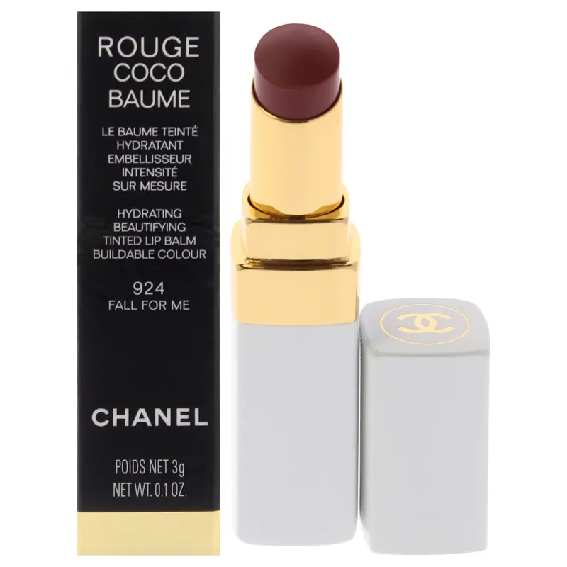 Chanel Rouge Coco Baume Hydrating Beautifying Tinted - 924 Fall For Me by Chanel for Women - 0.11 oz Lip Balm