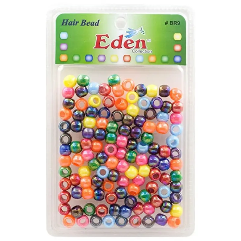 Eden Medium Hair Beads Jumbo Pack - Glossy Assorted #BR9-AAB