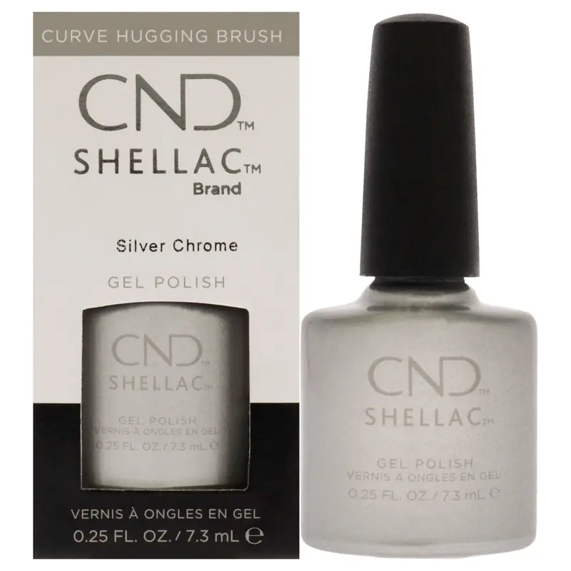 CND Shellac Nail Color - Silver Chrome by CND for Women - 0.25 oz Nail Polish