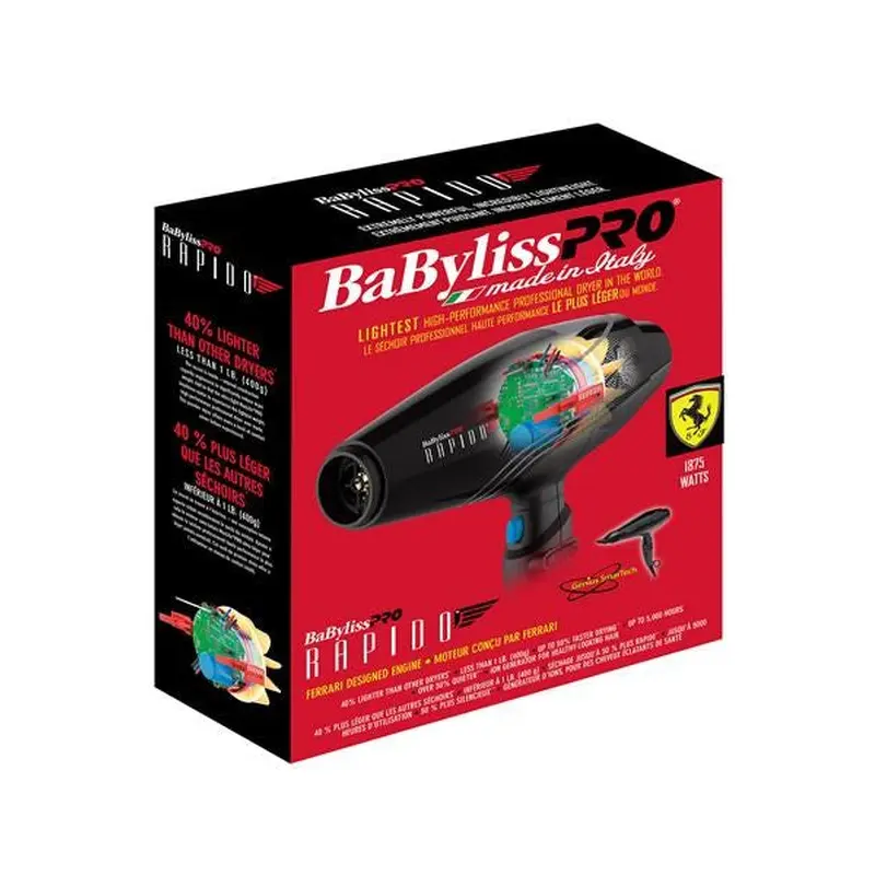 BaByliss Pro RAPIDO 1875W High Performance Hair Dryer