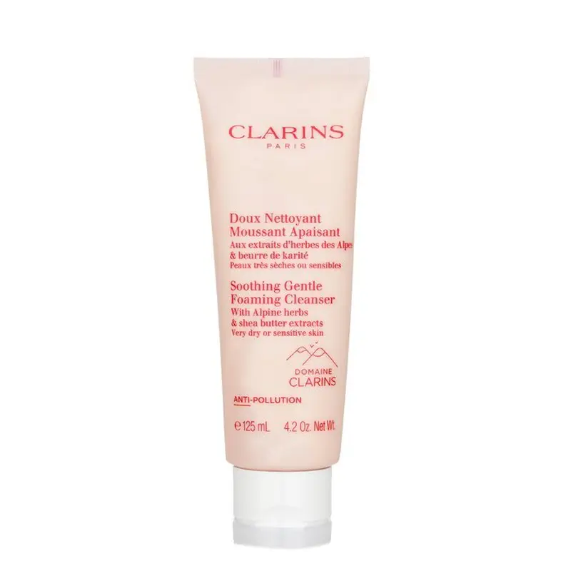 Clarins Soothing Gentle Foaming Cleanser with Alpine Herbs & Shea Butter Extracts - Very Dry or Sensitive Skin 125ml/4.2oz