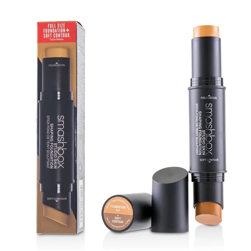 Smashbox Studio Skin Shaping Foundation + Soft Contour Stick - # 3.3 Warm Medium Beige  11.75g/0.4oz