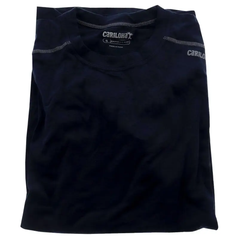 Cariloha Bamboo Activewear Long-Sleeve T-Shirt - Navy by Cariloha for Men - 1 Pc T-Shirt (S)