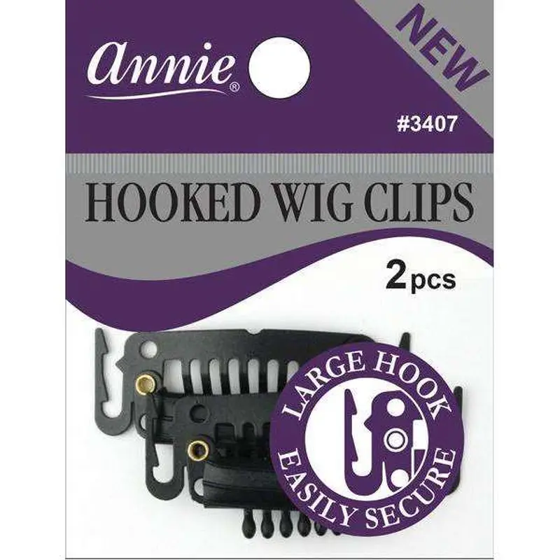Annie #3407 Wig Clips Large Hooked 2 ct