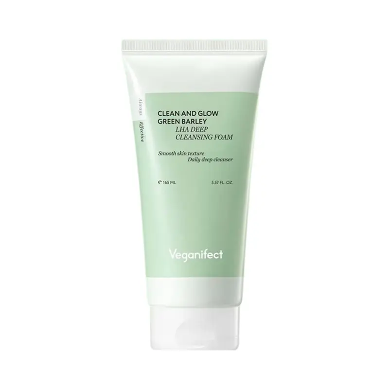Veganifect Clean And Glow Green Barley LHA Deep Cleansing Foam 165ml
