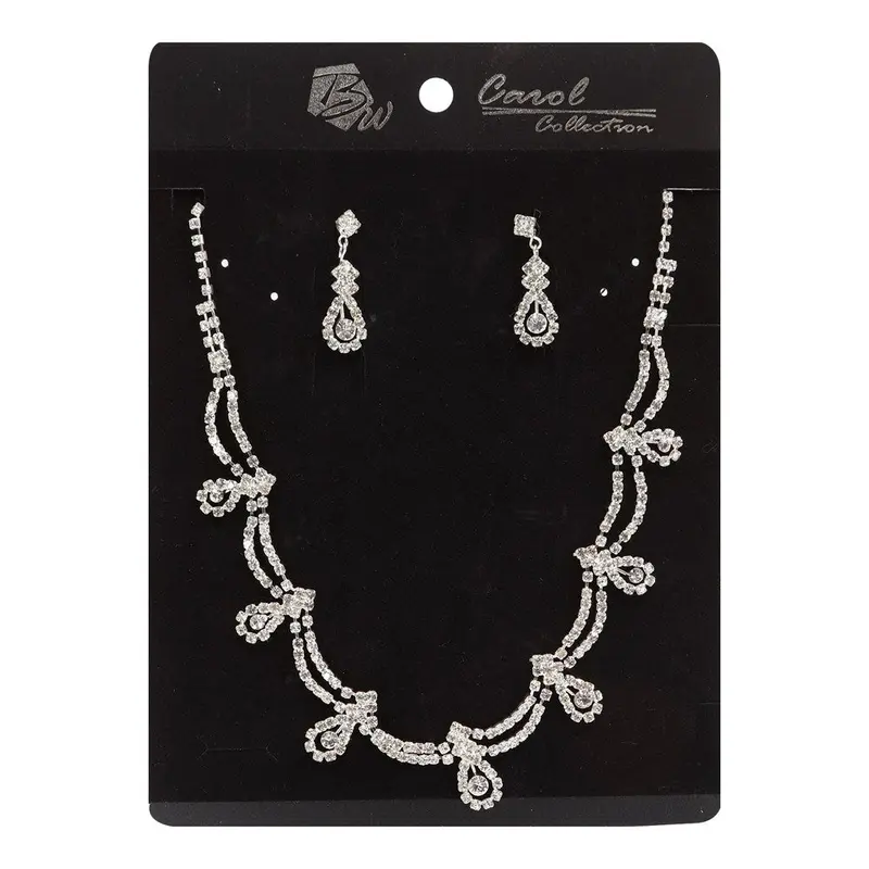 Necklace & Earring Set #274 Silver
