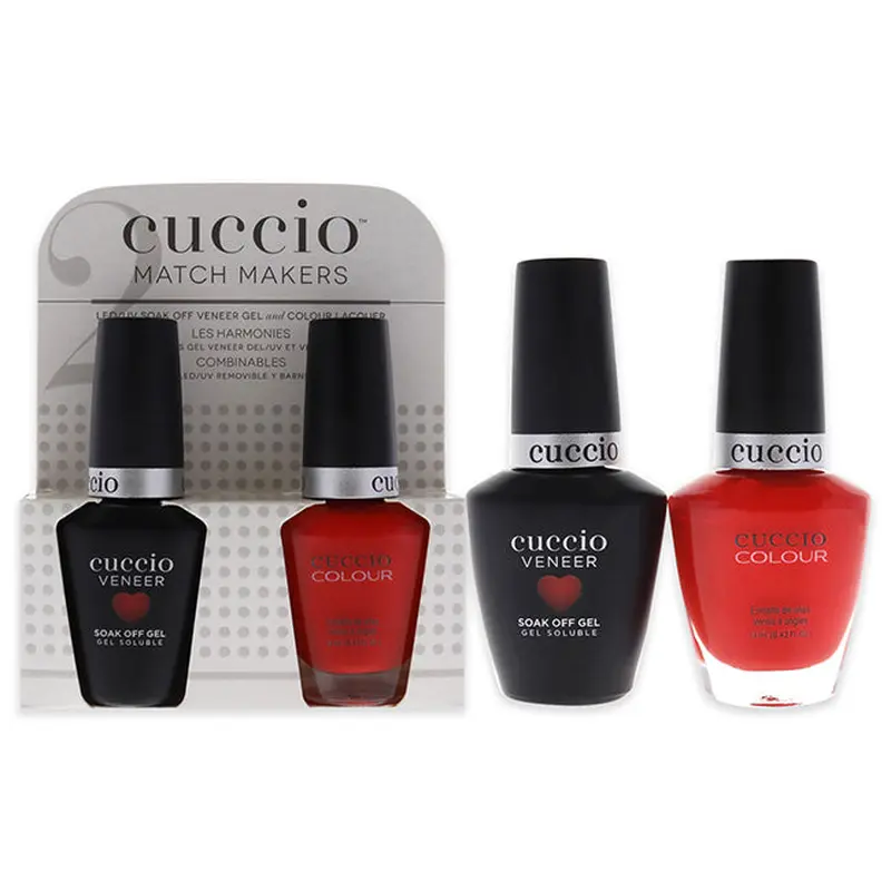 Cuccio Match Makers Set - Chilling In Chile by Cuccio for Women - 2 Pc 0.44oz Veneer Soak Off Gel Nail Polish, 0.43oz Colour Nail Polish