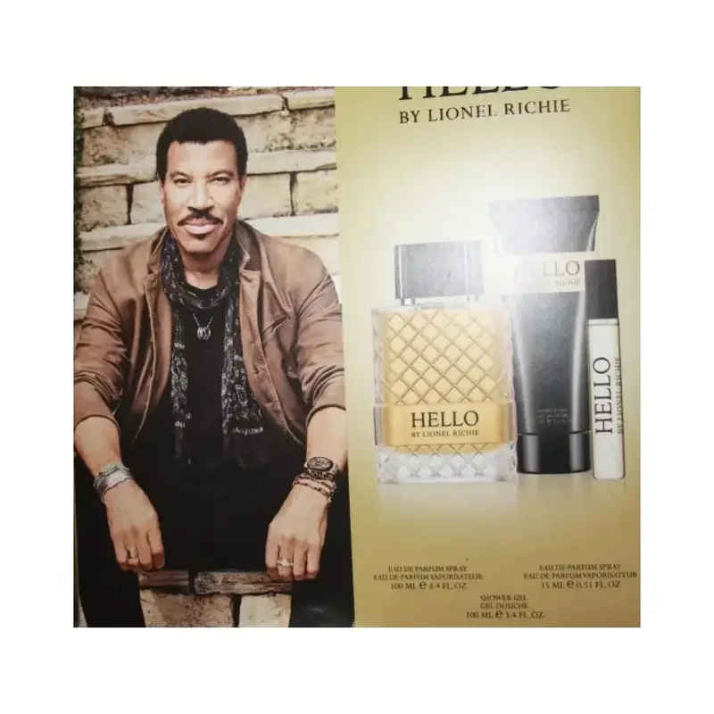 Lionel Ritchie Hello for Men Gift Set EDP 100ml + EDP 15ml + Shower Gel 100ml