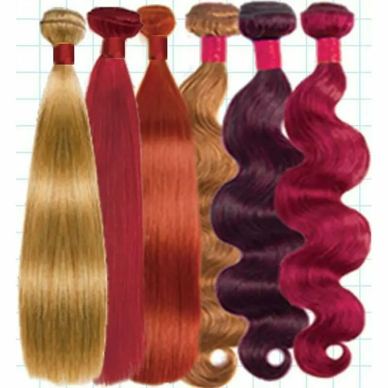 9A Unprocessed Virgin Hair 3 Bundle + Closure Deal - Straight - Custom Colors