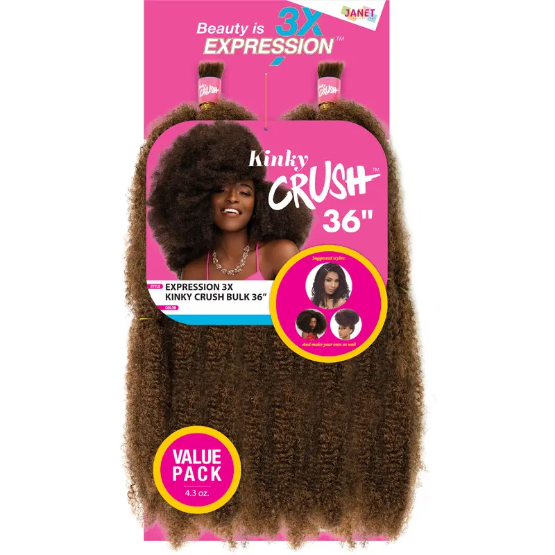 Janet Collection: 3X Kinky Crush Bulk 36" - FINAL SALE