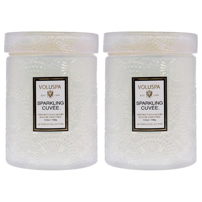 Voluspa Sparkling Cuvee - Small by Voluspa for Unisex - 5.5 oz Candle - Pack of 2