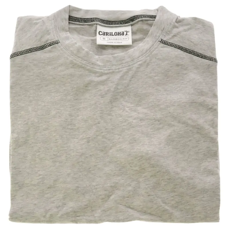 Cariloha Bamboo Performance Crew T-Shirt - Light Heather Gray by Cariloha for Men - 1 Pc T-Shirt (S)