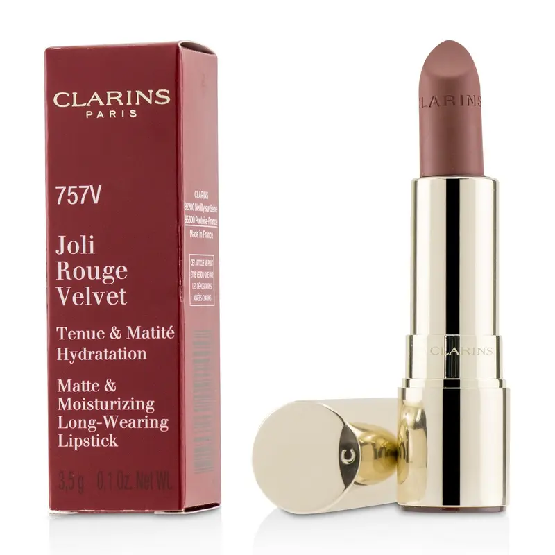 Clarins Joli Rouge Velvet (Matte & Moisturizing Long Wearing Lipstick) - # 757V Nude Brick  3.5g/0.1oz