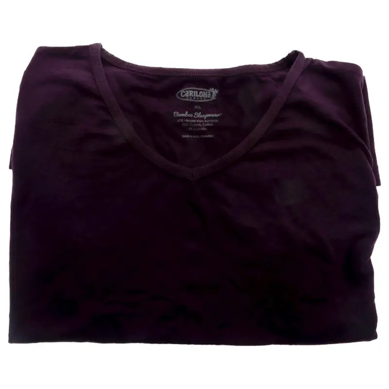 Cariloha Bamboo Sleep Dolman V-Neck T-Shirt - Deep Violet by Cariloha for Women - 1 Pc T-Shirt (XL)