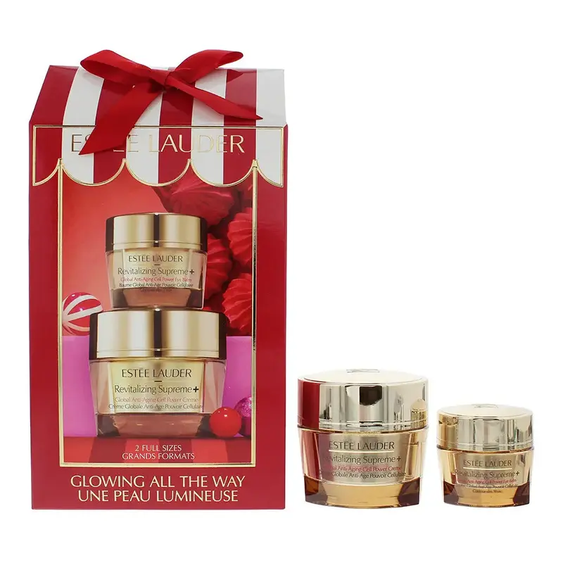 Este Lauder Glowing All The Way 2 Piece Gift Set: Global Anti-Aging Cell Power Cream 50ml - Cell Power Eye Balm 15ml