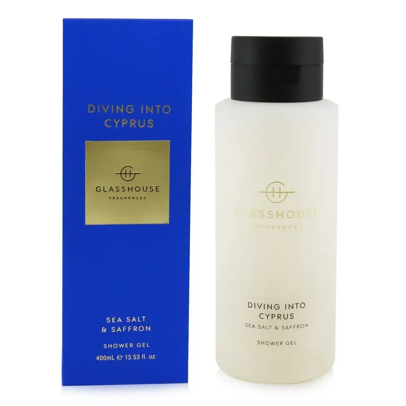 Glasshouse Shower Gel - Diving Into Cyprus (Sea Salt & Saffron)  400ml/13.53oz
